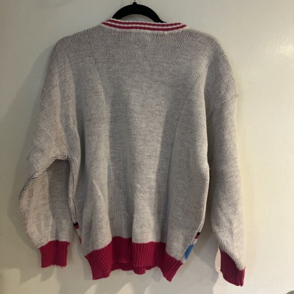 Vintage Chateau Womens Sweater 80s Bicycles Design Long Sleeves Sz L - Picture 3 of 10